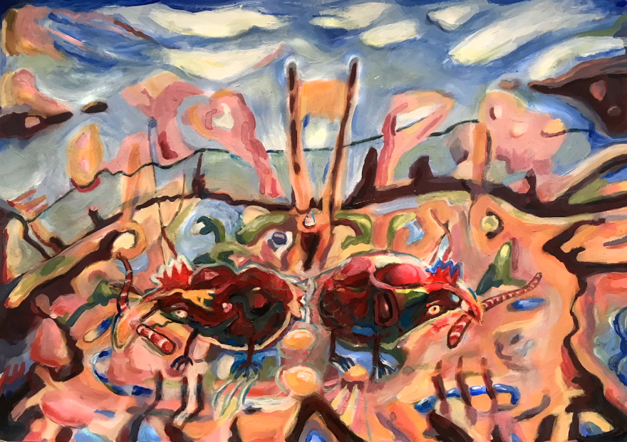 A painting by Christopher Russell, Australia