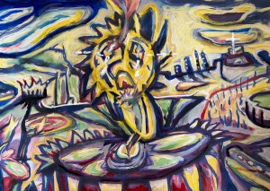 Expressionist acrylic painting by Christopher Russell